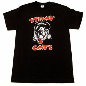 Stray Cats Tshirt Brian Setzer Rockabilly Cool Cat Tattoo